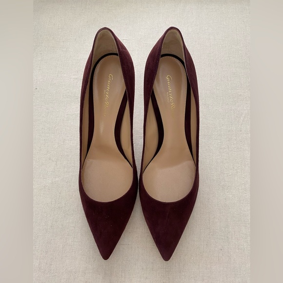 Gianvito Rossi - Burgundy 70 Suede Pumps, brand new, 3 inch heels, size 40 EU - Picture 2 of 5